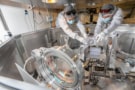 Researchers work on the new BELLA beamline at Berkeley Lab