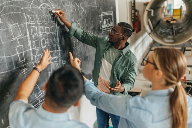 Scientists working together