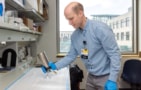 Researcher James Byrne in the lab