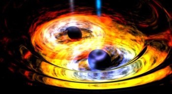 Illustration of merging black holes