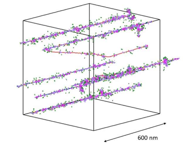 Proton track simulation