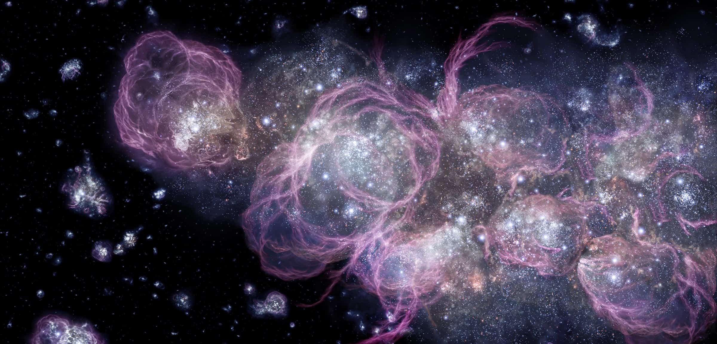 Нити Вселенной. Ранняя Вселенная. Галактики во Вселенной. Вселенная и космос. Физика астрофизика