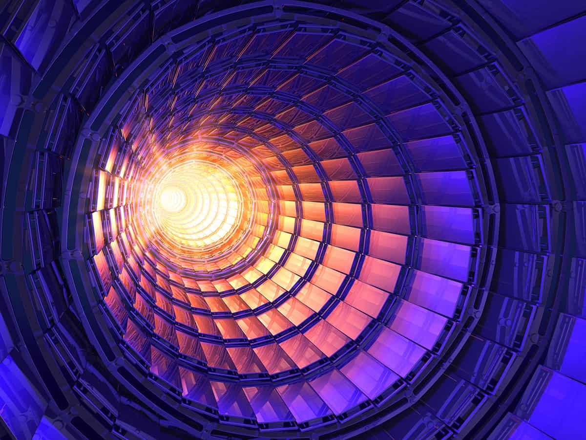 Artist's impression of inside a collider