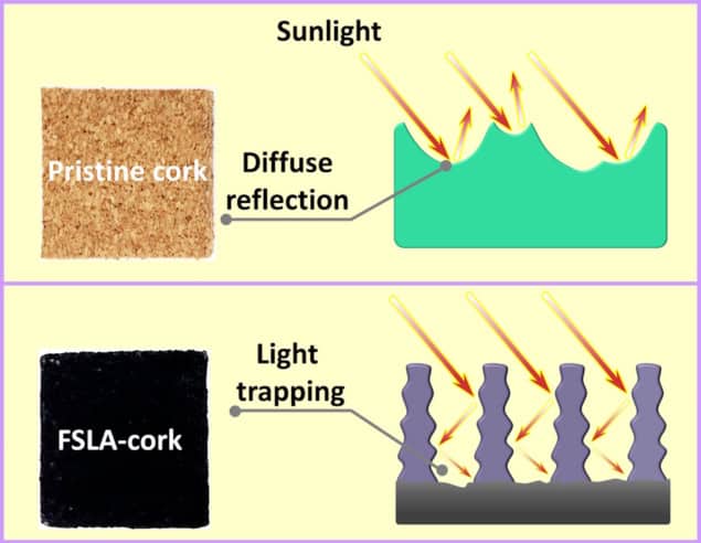 Laser-processed cork