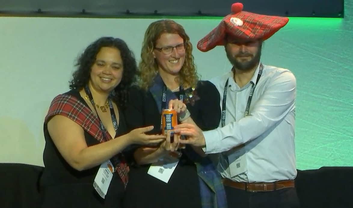 Eliana Vasquez Osorio, Anna Kirby and Andre Dekker at ESTRO 2024
