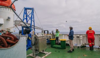 Investigating deep water upwelling aboard a research vessel