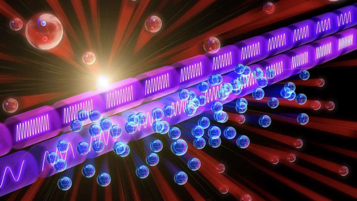 Positronium gas is laser-cooled to one degree above absolute zero – Physics World