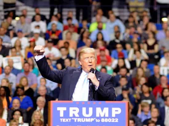 Donald Trump at a rally