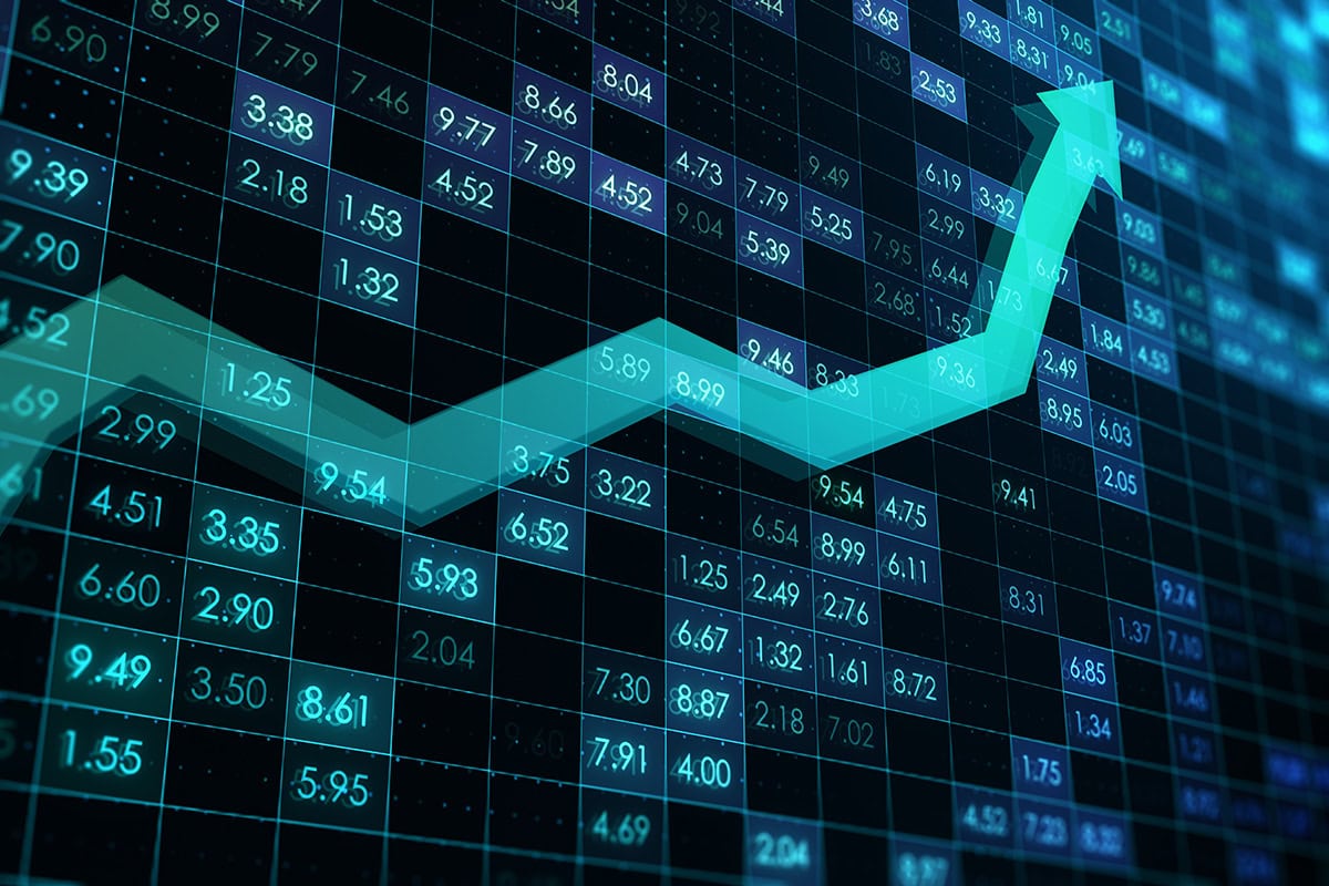 illustration of stock market growth