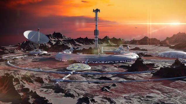 Artist impression of a colony on Mars