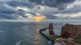 Sunset on the island of Helgoland