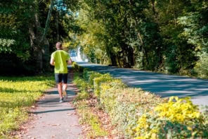 Jogger illustrating the impact of exercise on tumour suppression