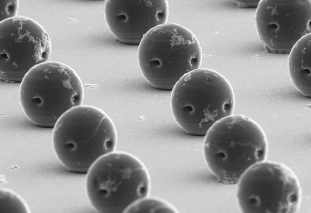 Bioresorbable acoustic microrobots SEM image of bioresorbable acoustic microrobots