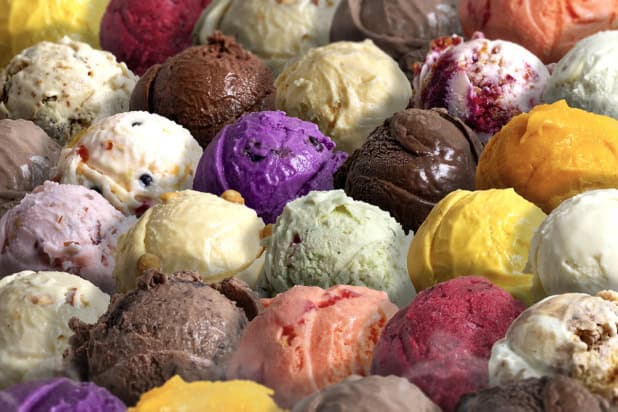 Many flavours of ice cream