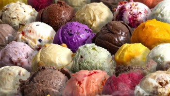 Many flavours of ice cream