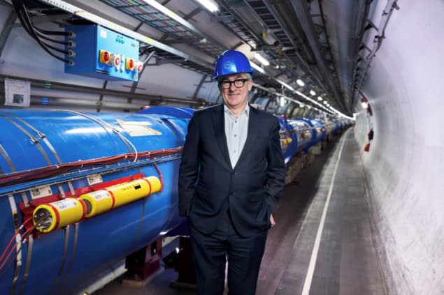 Mark Thomson in the LHC tunnel