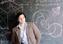 Professor Roger Penrose with his diagram of a twistor