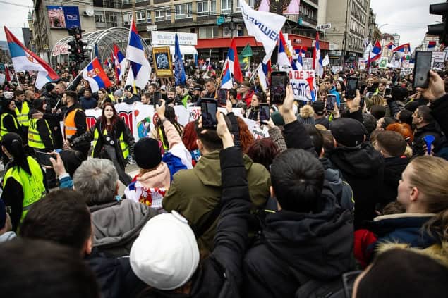 Protests in Niš on 1 March Protests in Niš on 1 March