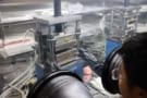 Photo of a researcher working in a glovebox
