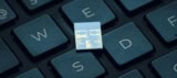 Computer keyboard with quantum computer chip