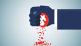 Illustration of a hand crushing a dollar sign
