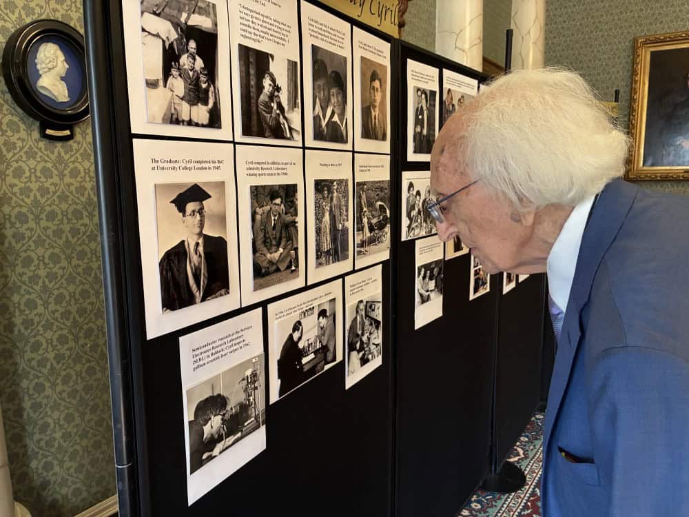 Cyril Hilsum at an event to mark his 100th birthday
