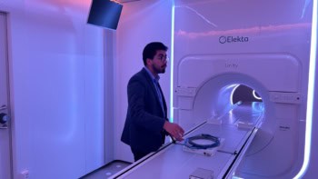 José Alejandro Rojas‑López with the Elekta Unity MR-Linac