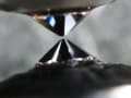 Photo of two tips made of diamond in close contact