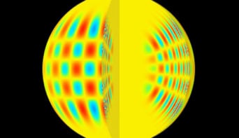 Artistic impression of acoustic waves in a star
