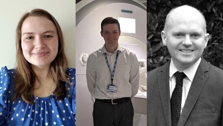 Rachel Allcock, George Bruce and Chris Watt