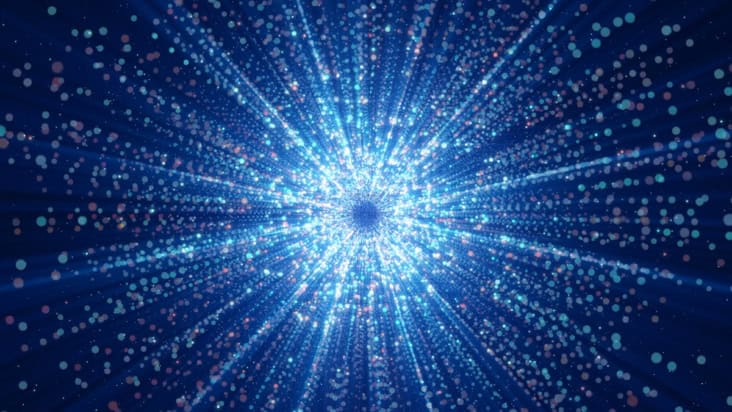 Particles interacting