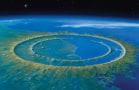 Artist's impression of an asteroid crater