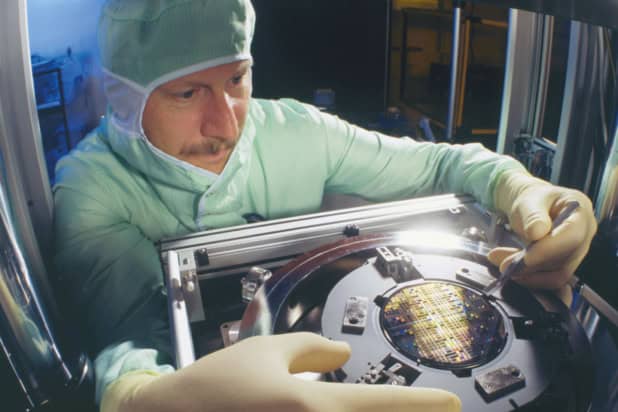 A technician working in a laboratory