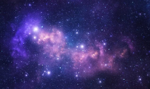 Space stars and nebula as purple abstract background Space stars and nebula as purple abstract background