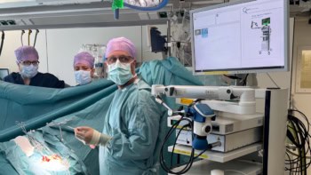 Erasmus MC team using a new imaging probe