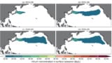 Modelled tritium concentration in seawater