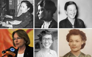 Montage of photos of six women