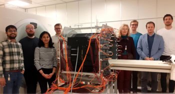 J-PET scanner in the clinic with the research team