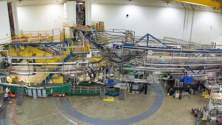 Photo of Experimental Hall A at Jefferson Lab