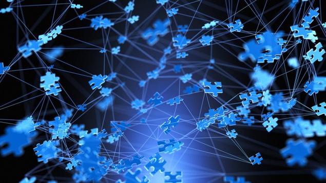 Connected puzzle pieces