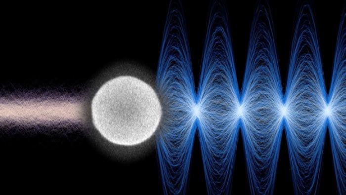 Illustration of strong delocalization in a nanoparticle