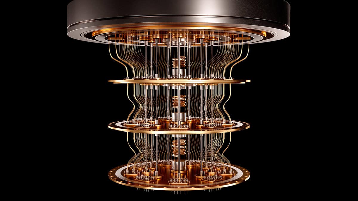 Detail of a quantum computer