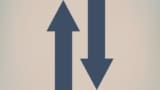 Two arrows pointing in opposite directions