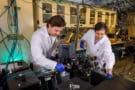 Researchers in the laboratory