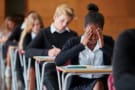 Students struggling in an exam