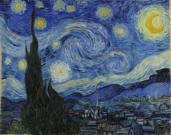 The swirling patterns in Vincent van Gogh’s “The Starry Night”