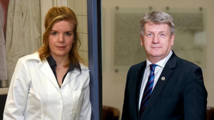 Photographs of Diána Balogh-Weiser and Zoltan Nagy