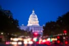 US Congress building at night