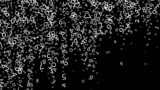 White numbers falling down a dark screen