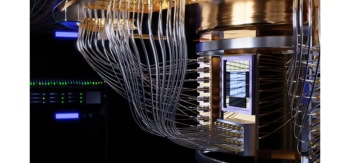 3d render quantum computer featuring qubit chip image